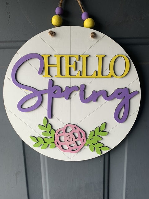 Hello Spring Sign
