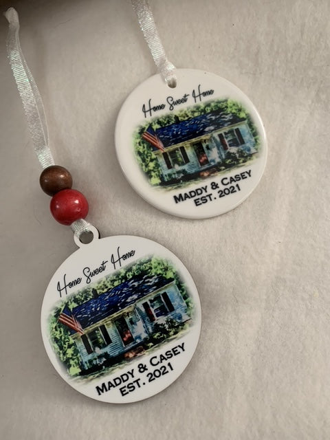 Custom Home Picture Ornament