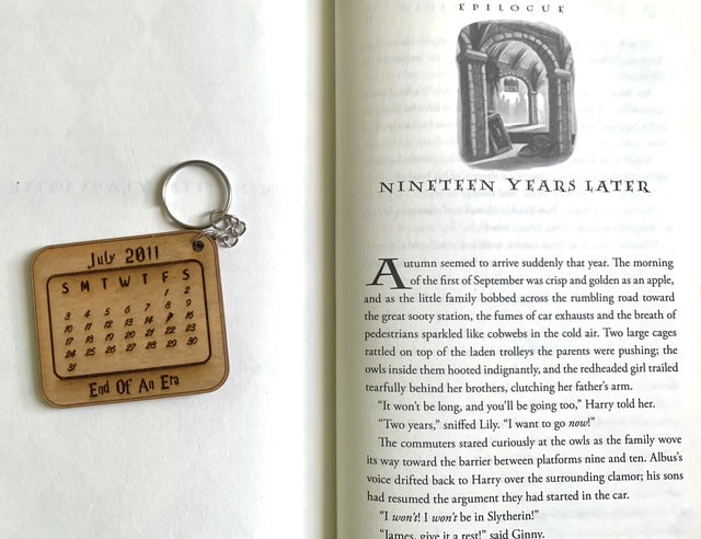 Keychain Calendar - HP last movie premiere date